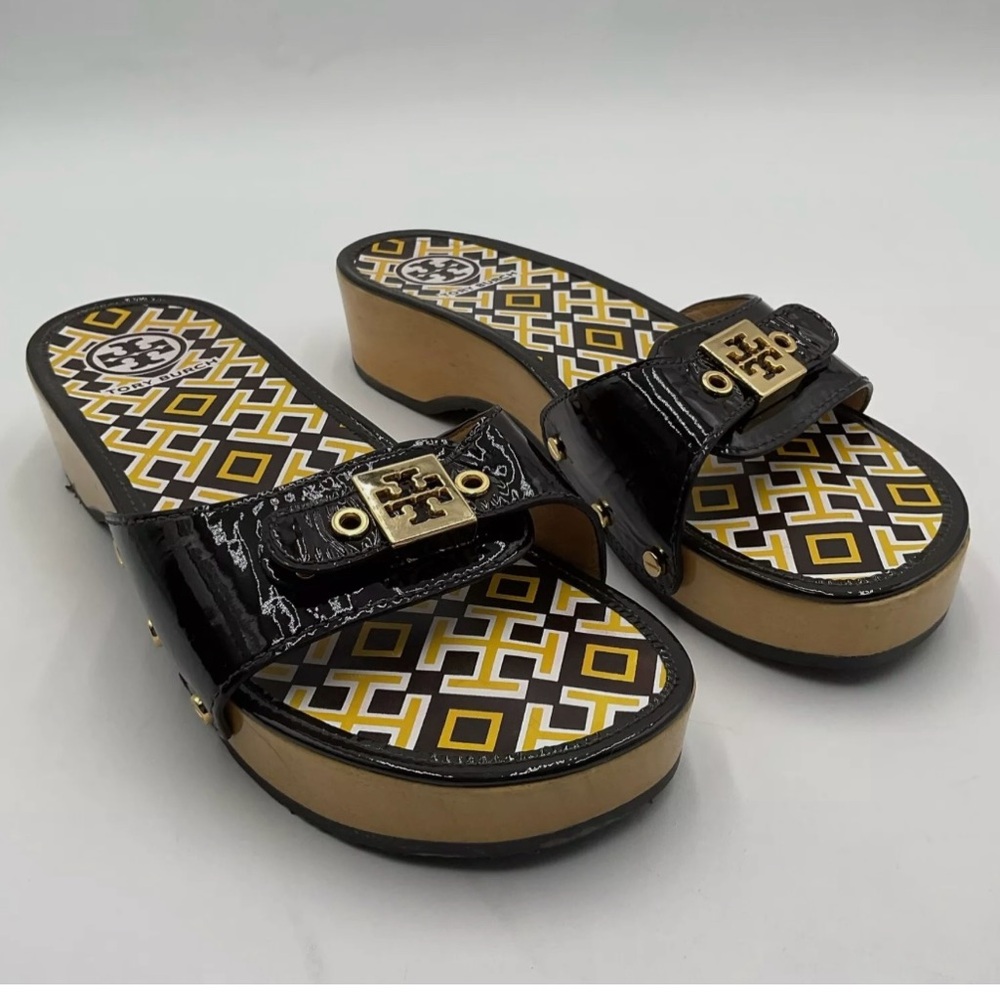 Rare Limited Edition Tory Burch Women's Black Leather Dixon Mule Clog